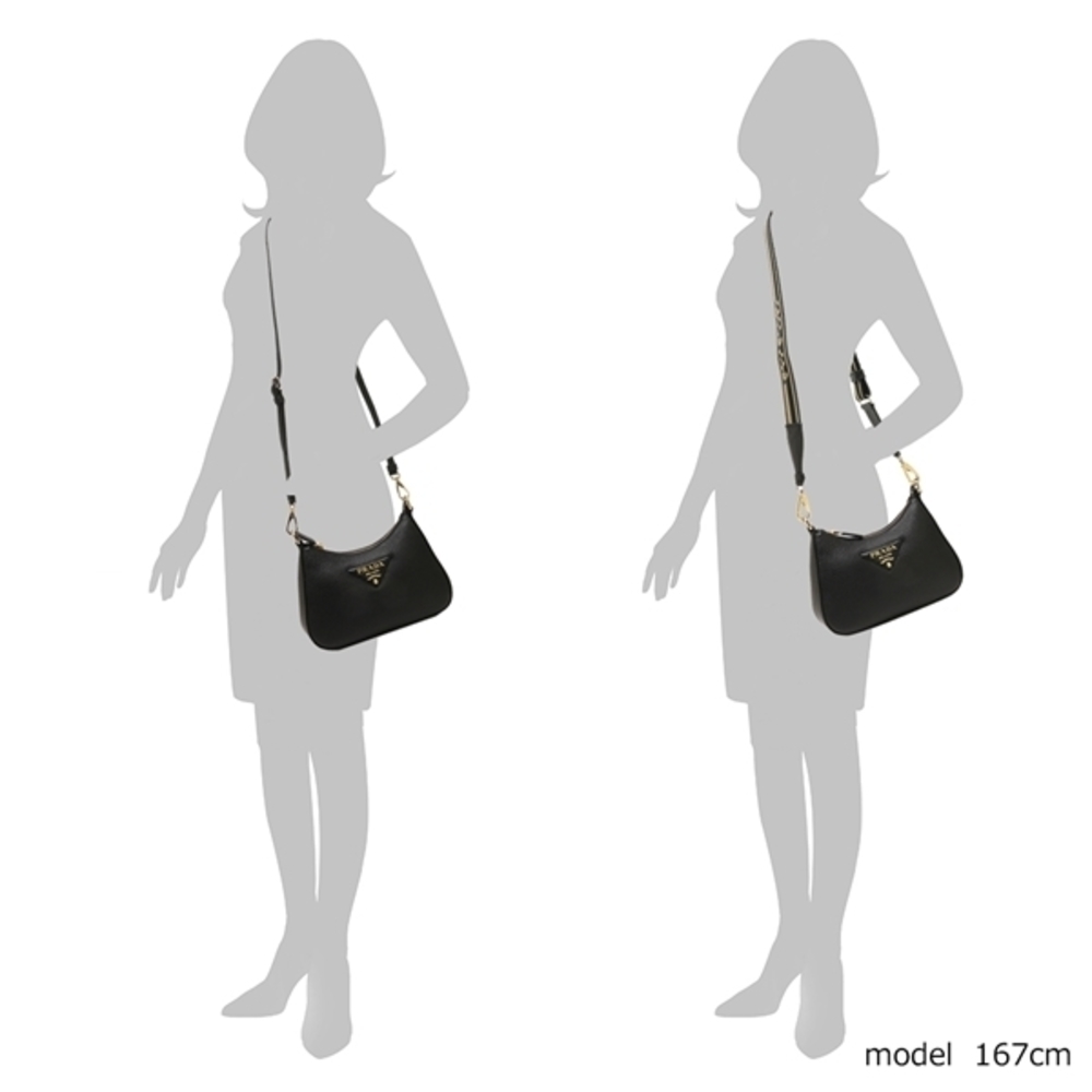 Prada Mini Bag Vitello Bag Shoulder Dyno Soft Black - Picture 4 of 7
